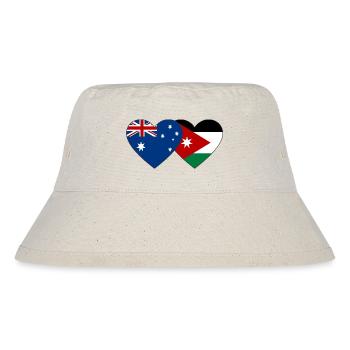 Australie Jordanie Flag Heart - Bob recyclé Stanley/Stella - blanc naturel - Devant