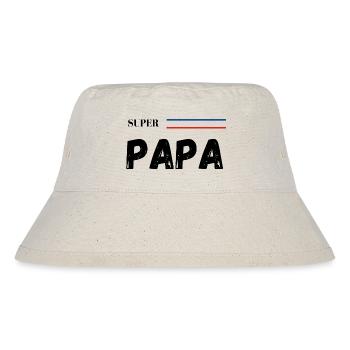 super papa - t-shirt assorti - Bob recyclé Stanley/Stella - blanc naturel - Devant