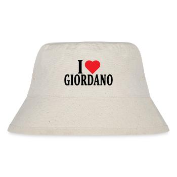t-shirt I love Giordano t-shirt gift idea - Stanley/Stella Recycled Bucket Hat - natural - Front