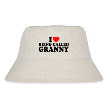 Geschenk für Omas Ich liebe es, Oma genannt zu werden - Stanley/Stella recycelter Bucket Hat - Naturweiß - Vorne
