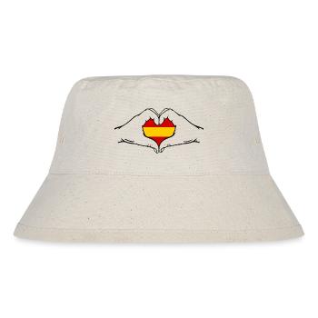 Spanien Flagge Hände Herzform - Stanley/Stella recycelter Bucket Hat - Naturweiß - Vorne