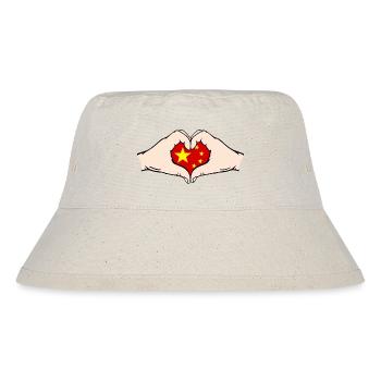 China Heart Shape with Hands - Stanley/Stella Recycled Bucket Hat - natural - Front