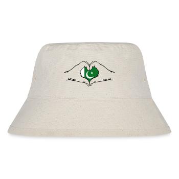 Pakistan Heart Shape - Stanley/Stella Recycled Bucket Hat - natural - Front