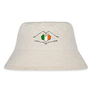 Ireland flag heart shape used - Stanley/Stella Recycled Bucket Hat - natural - Front