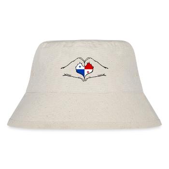 Drapeau du Panama en forme de coeur - Bob recyclé Stanley/Stella - blanc naturel - Devant