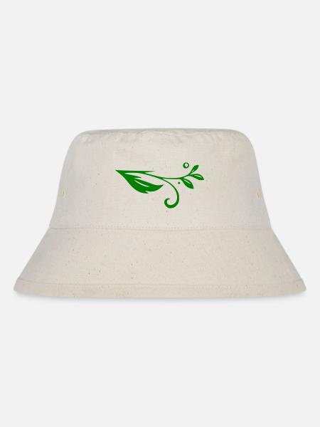 Schnörkel Ranke - Stanley/Stella recycelter Bucket Hat - Naturweiß