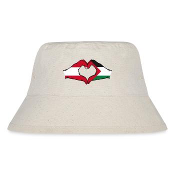 Autriche Palestine forme de coeur avec les mains - Bob recyclé Stanley/Stella - blanc naturel - Devant