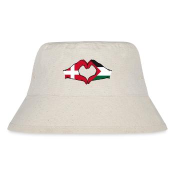 Danemark Palestine en forme de coeur avec les mains - Bob recyclé Stanley/Stella - blanc naturel - Devant