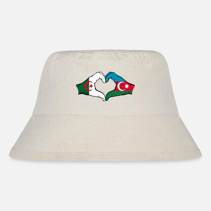 Algérie AzerbaïdjanForme de coeur avec les mains - Bob recyclé Stanley/Stella - blanc naturel