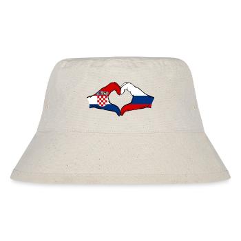 Croatie Russie forme de coeur avec les mains - Bob recyclé Stanley/Stella - blanc naturel - Devant