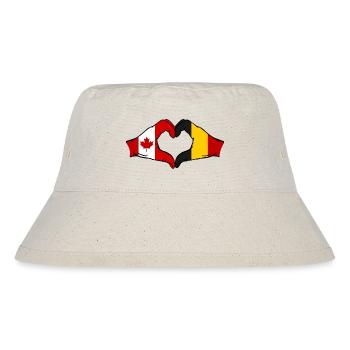 Forme de coeur Canada Belgique avec les mains - Bob recyclé Stanley/Stella - blanc naturel - Devant