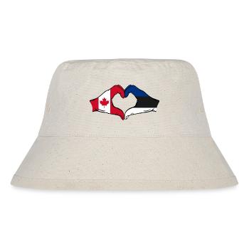 Forme de coeur Canada Estonie avec les mains - Bob recyclé Stanley/Stella - blanc naturel - Devant