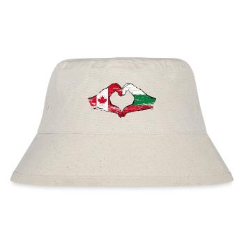 Canada Bulgarie forme de coeur avec les mains utilisées - Bob recyclé Stanley/Stella - blanc naturel - Devant