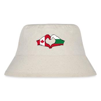 Forme de coeur Canada Bulgarie avec les mains - Bob recyclé Stanley/Stella - blanc naturel - Devant
