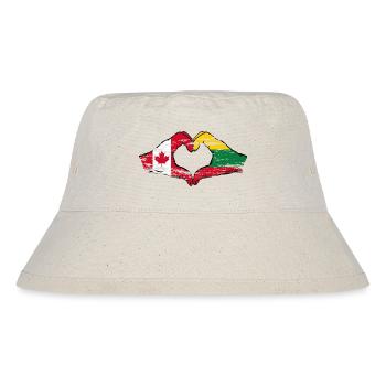 Canada Lituanie forme de coeur avec des mains utilisées - Bob recyclé Stanley/Stella - blanc naturel - Devant