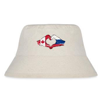 Canada Russie Forme de coeur avec des mains utilisées - Bob recyclé Stanley/Stella - blanc naturel - Devant