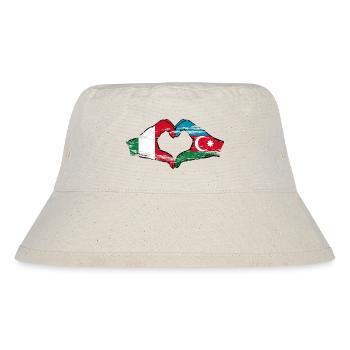 Italie Azerbaïdjan forme de coeur avec des mains utilisées - Bob recyclé Stanley/Stella - blanc naturel - Devant