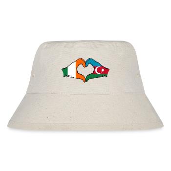 Irland Aserbaidschan Herzform mit Hände - Stanley/Stella recycelter Bucket Hat - Naturweiß - Vorne