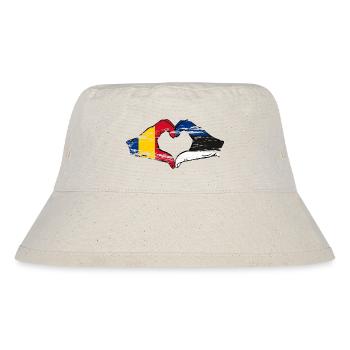 Roumanie Estonie forme de coeur avec des mains utilisées - Bob recyclé Stanley/Stella - blanc naturel - Devant