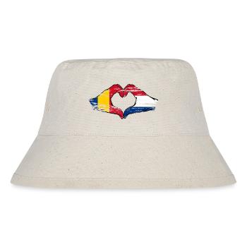 Romania Holland Heart Shape with Hands Used - Stanley/Stella Recycled Bucket Hat - natural - Front