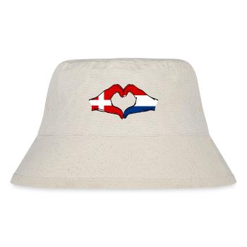 Denmark Holland Heart Shape with Hands - Stanley/Stella Recycled Bucket Hat - natural - Front