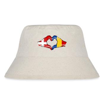 Danemark Roumanie forme de coeur avec des mains utilisées - Bob recyclé Stanley/Stella - blanc naturel - Devant