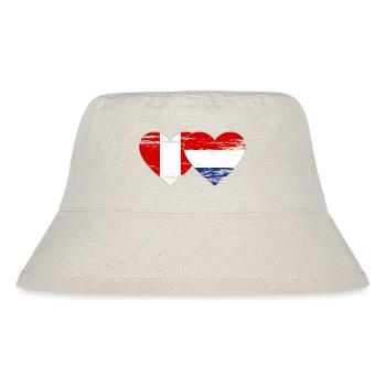 Pérou Hollande drapeau coeur utilisé - Bob recyclé Stanley/Stella - blanc naturel - Devant