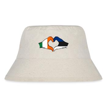 Irland Estland Flagge Hände Herzform - Stanley/Stella recycelter Bucket Hat - Naturweiß - Vorne
