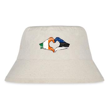 Irlande Drapeau Estonie mains forme de coeur utilisé - Bob recyclé Stanley/Stella - blanc naturel - Devant