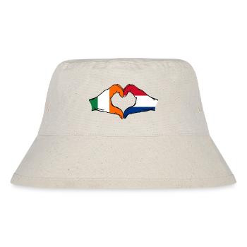 Irland Holland Flagge Hände Herzform - Stanley/Stella recycelter Bucket Hat - Naturweiß - Vorne