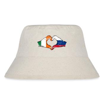 Irlande Russie Drapeau Mains Coeur Forme Utilisé - Bob recyclé Stanley/Stella - blanc naturel - Devant
