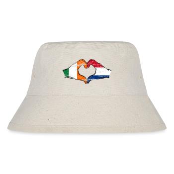 Irlande Hollande drapeau mains forme de coeur utilisé - Bob recyclé Stanley/Stella - blanc naturel - Devant