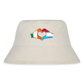 Irlande Luxembourg Drapeau Mains Coeur Forme Utilisé - Bob recyclé Stanley/Stella - blanc naturel - Devant