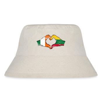 Ireland Lithuania Flag Hands Heart Shape Used - Stanley/Stella Recycled Bucket Hat - natural - Front