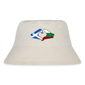 Ecosse Bulgarie Drapeau Mains Coeur En Forme - Bob recyclé Stanley/Stella - blanc naturel - Devant