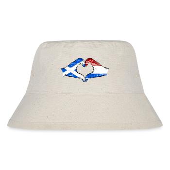 Scotland Holland Flag Hands Heart Shape Used - Stanley/Stella Recycled Bucket Hat - natural - Front