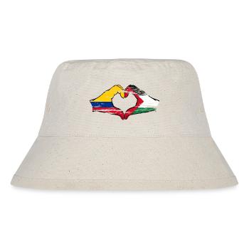 Colombie Palestine drapeau mains forme de coeur utilisé - Bob recyclé Stanley/Stella - blanc naturel - Devant