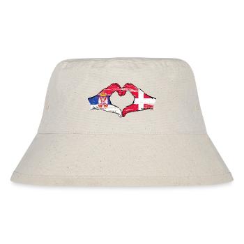 Serbie Danemark drapeau mains coeur forme utilisé - Bob recyclé Stanley/Stella - blanc naturel - Devant