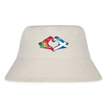 Portugal Scotland flag hands heart shape used - Stanley/Stella Recycled Bucket Hat - natural - Front