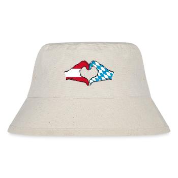 Austria Flag Hands Heart Shape - Stanley/Stella Recycled Bucket Hat - natural - Front