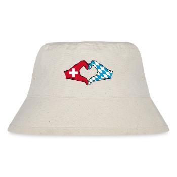 Switzerland Bavaria Flag Hands Heart Shape - Stanley/Stella Recycled Bucket Hat - natural - Front