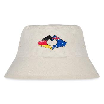 Germany Australia Flag Heart Shape Used - Stanley/Stella Recycled Bucket Hat - natural - Front