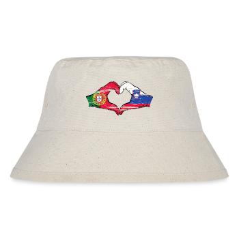 Portugal Slovénie drapeau forme de coeur utilisé - Bob recyclé Stanley/Stella - blanc naturel - Devant