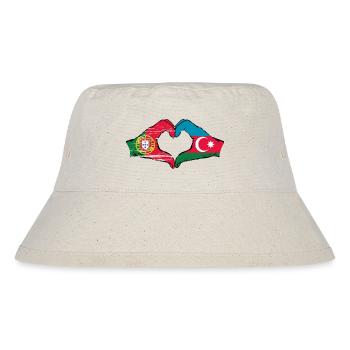 Portugal Azerbaïdjan Drapeau Forme Coeur Utilisé - Bob recyclé Stanley/Stella - blanc naturel - Devant