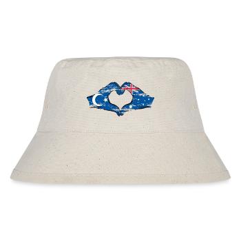 Uyghur Australia flag heart shape used - Stanley/Stella Recycled Bucket Hat - natural - Front