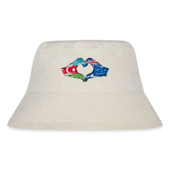Azerbaijan Australia flag heart shape used - Stanley/Stella Recycled Bucket Hat - natural - Front
