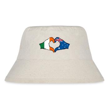 Ireland Australia Flag Heart Shape - Stanley/Stella Recycled Bucket Hat - natural - Front