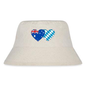 Australia Bavaria Flag Heart used - Stanley/Stella Recycled Bucket Hat - natural - Front