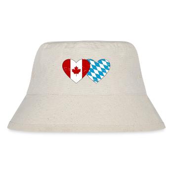 Canada Bavaria Flag Heart used - Stanley/Stella Recycled Bucket Hat - natural - Front