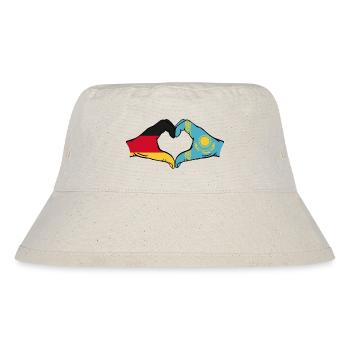 Allemagne Kazakhstan Drapeau Mains Coeur Forme - Bob recyclé Stanley/Stella - blanc naturel - Devant